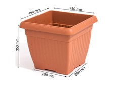 Blumentopf Terra quadratisch