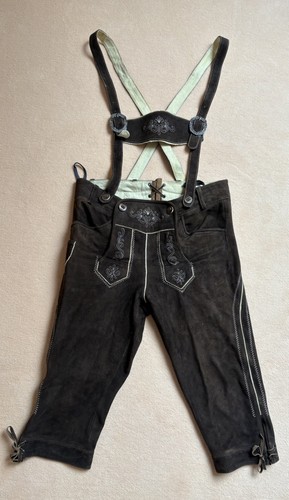 Dunkelbraune lederhose - dunkelbraune,
