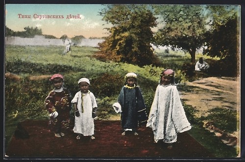 Vier russische kinder - vier,