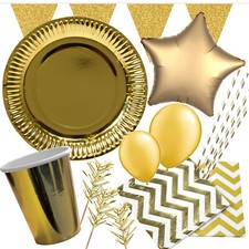 Gold metallic geschirr - -,