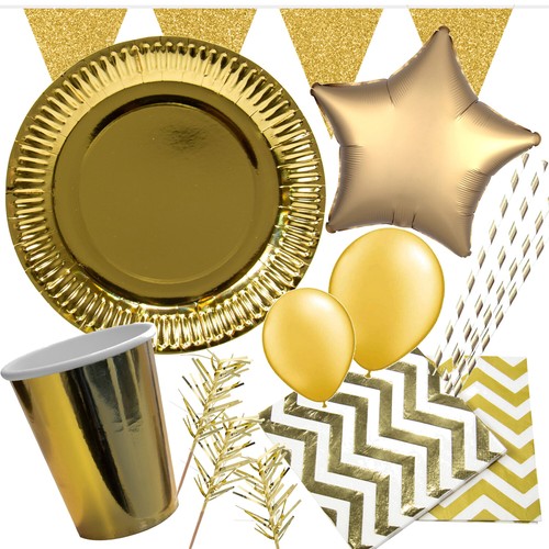Gold metallic geschirr - -,