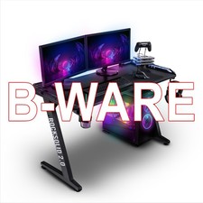 B-Ware Schreibtisch Computertisch Gamingtisch Gamer Tisch Computer RGB Gaming