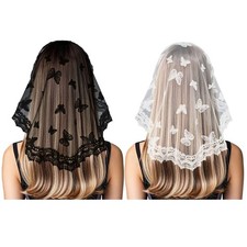 Butterfly Lace Veil Mantilla