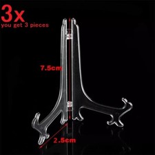 3x Clear Card Stand Holder