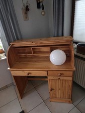 Sekretär aus Kiefernholz, Kolonialfarben, Lackiert, Schreibtisch