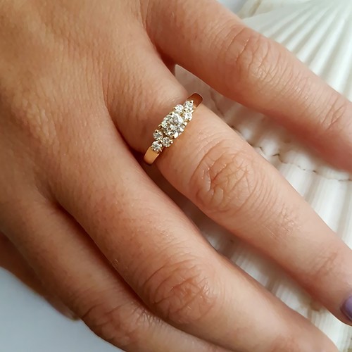 Ehering diamant rundschliff - diamant, 18