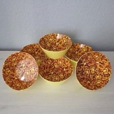 6 Melamin-Schälchen mit Nuss-Dekor - Nuss-Schälchen