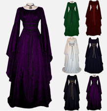 Damen Victorian Mittelalter Fancy Kleid Gothic Hexe Kostüm Cosplay Kleidung Neu