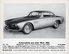 109/38 SAMMELBILD OLDTIMER  ITALIEN  MASERATI GRAN TURISMO ALLEMANO A6G/2000