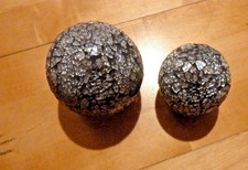 2  x Kugel Mosaik Glas 8 cm 10 cm  1 Dekoration Bruchglas Spiegel antrazith