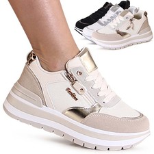 Damen Plateau Sneaker Keil
