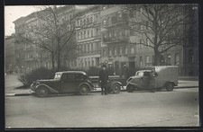 Foto-AK Auto Adler Trumpf Jupiter Ambi-Budd 1935 /36, dreirädriger Lieferwagen 