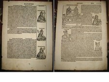 Schedel Weltchronik Holzschnitt Inkunabel um 1490 das sechst Alter Blatt CXCIII
