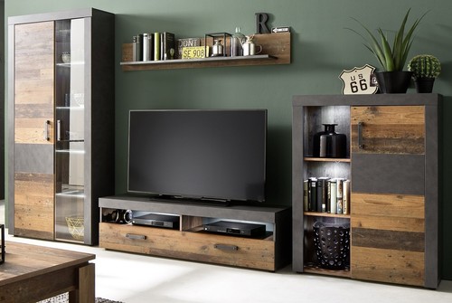 Wohnwand komplett anbauwand - wohnwand,