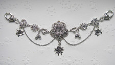 Edle Charivari-Kette Dirndl-Kette Edelweiß Eicheln Kettchen Herzen Oktoberfest