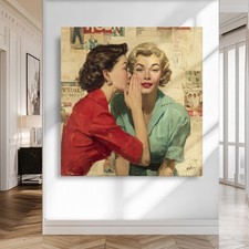Leinwand Bild Pop Art Frauen