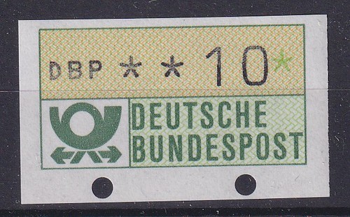 Atm bund ausgabe 10pfg - 1.ausgabe, 10pfg-wert