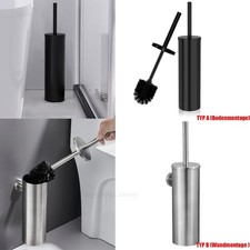 Edelstahl Toilettenbürste WC Bürstenhalter Garnitur Wandhalter Bürste Klobürste.