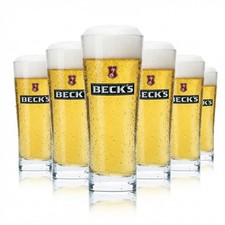6x Becks Glas 0,4l Kontur