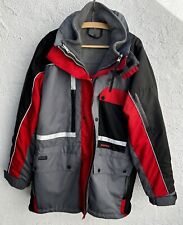 Herren Winterjacke + Innenjacke Softshell, TEMPEX, Gr. 50/52,  grau/rot