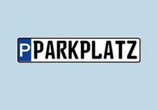 Parkplatzschild  Kennzeichen