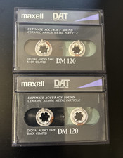 2 Stück DAT MAXELL Kassette DM 120 Metal 120 Min Digital Audio Tape BACK COATED 