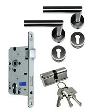 Zimmertür Set, Edelstahl