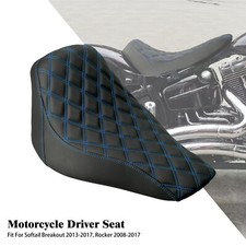 Fahrersitz Solositz Blau Nähte Für Harley 2008-2017 Rocker C 2013-2017 Breakout