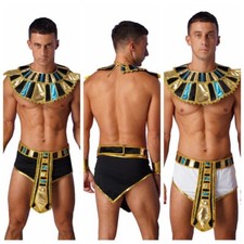 DE Erwachsener Ägyptischer Pharao Cosplay Kostümanzug Für Herren Römischer Party
