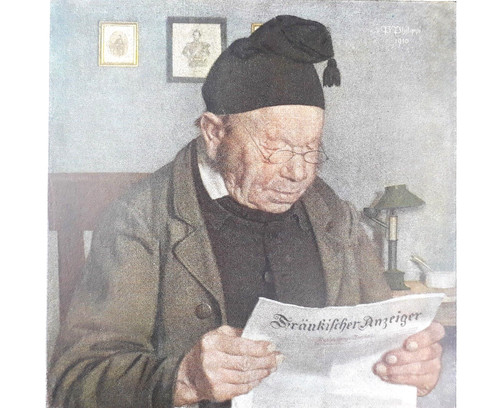 Alte farbautotypie der - alte, farbautotypie,
