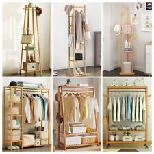 Holz Kleiderständer Garderobenständer Kleiderstange Kleiderschrank Wäscheständer