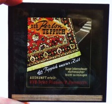 Altes Reklame Glasdia VVB Deko Plauen Teppiche Werbung Kino Dia