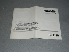 Märklin E 40 - Bedienungsanleitung - (055-045) - sehr gut erhalten