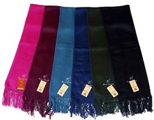 Alpaka Schal blau grün pink