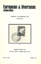 Robson Lowe Auctions 1974/82: 4 Auktionskataloge (s. Scans!) European/Overseas