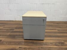 Steelcase Rollcontainer mit Hängeregister Ahorn grau abschließbar