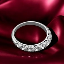 Hochzeit 14K Weißgold Band