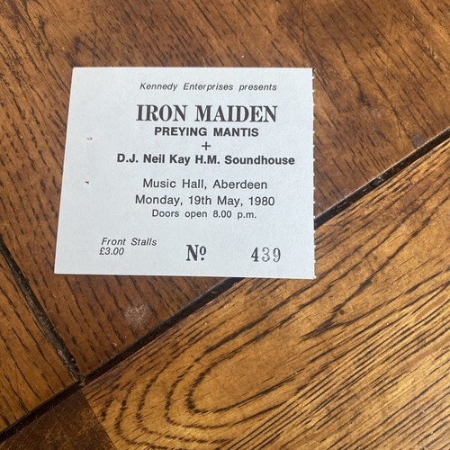 Iron maiden concert ticket - iron,
