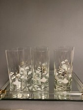 Leonardo weisse Wolken, goldene Möwen, 6 x Limonadenglas, 16 cm hoch