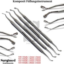 4er Zahntechnik Komposite Füllungsinstrumente Kugelstopfer doppelendig Zahnarzt