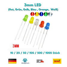 3mm LED Diode  Blau Rot Grün