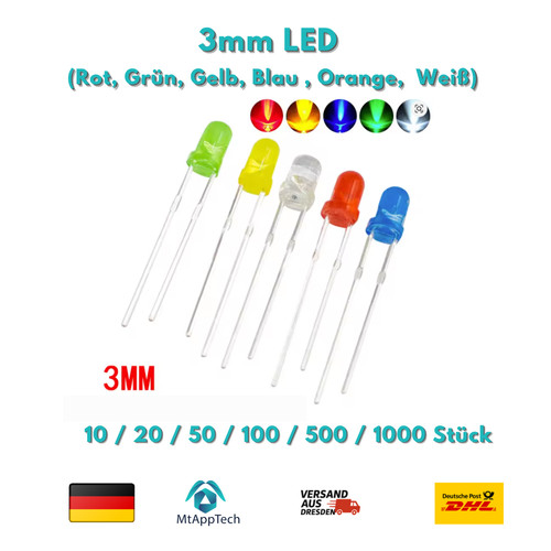 3mm led diode blau rot - ,