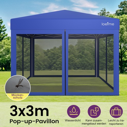 Pavillon 3x3m mit seitenteilen - pavillon,