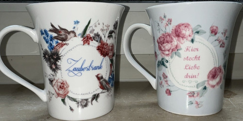 2er set porzellan kaffeetassen - porzellan,