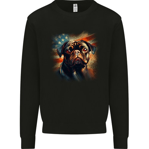 Usa mops mit amerikanischer - mops,