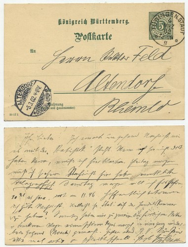 06482 württemberg ganzsache - 06482,