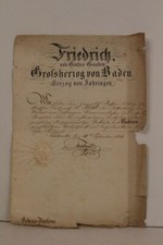 Antikes Dokument Friedrich von