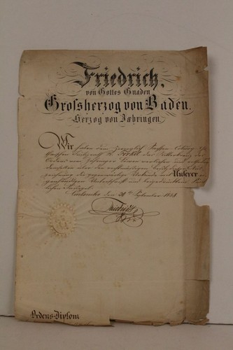 Antikes dokument friedrich von - antikes,