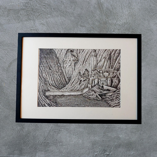 Gerahmter kugelschreiber - gerahmter, a3