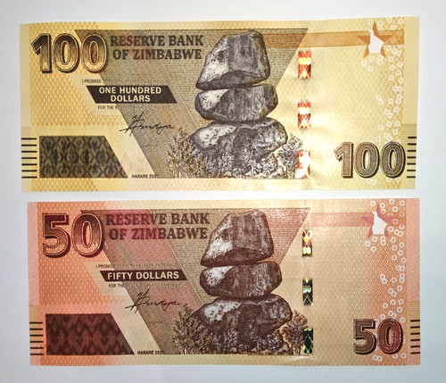Banknoten zimbabwe und - und, 100